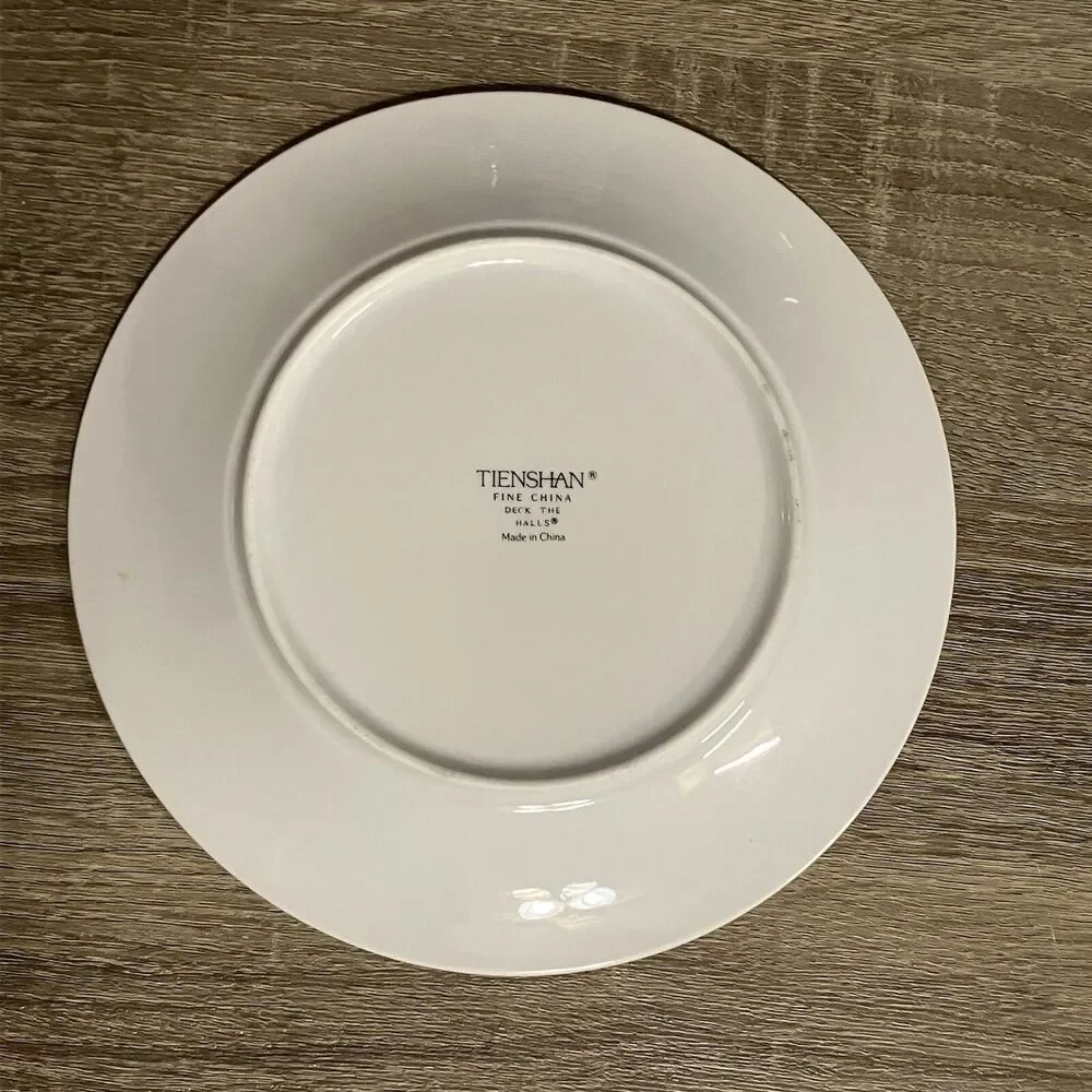 Tienshan Deck the Halls Salad Plate 12 Days of X-Mas Ten Lords Leaping Replace